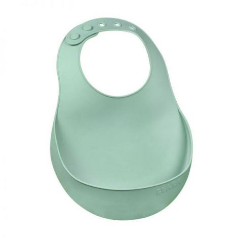 Baveta Silicon Beaba cu Buzunar Sage Green - imagine 2
