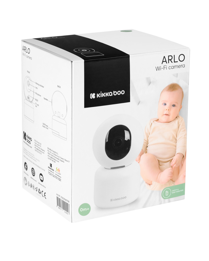 KikkaBoo Arlo: Camera Video 2K cu Wi-Fi și Alarma