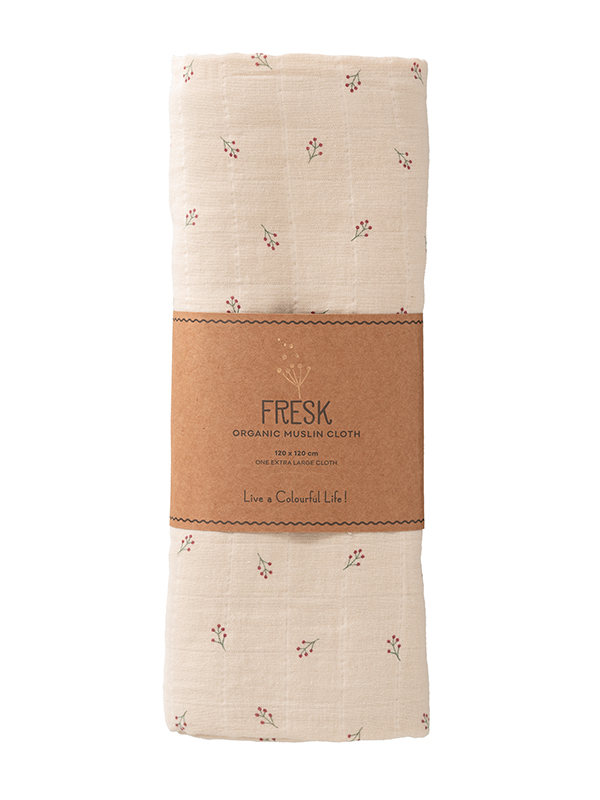 Muselina Berries Fresk 120x120 cm, Multifuncțională