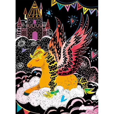 Set Scratch Art Pegas Avenir - Creativitate - imagine 2