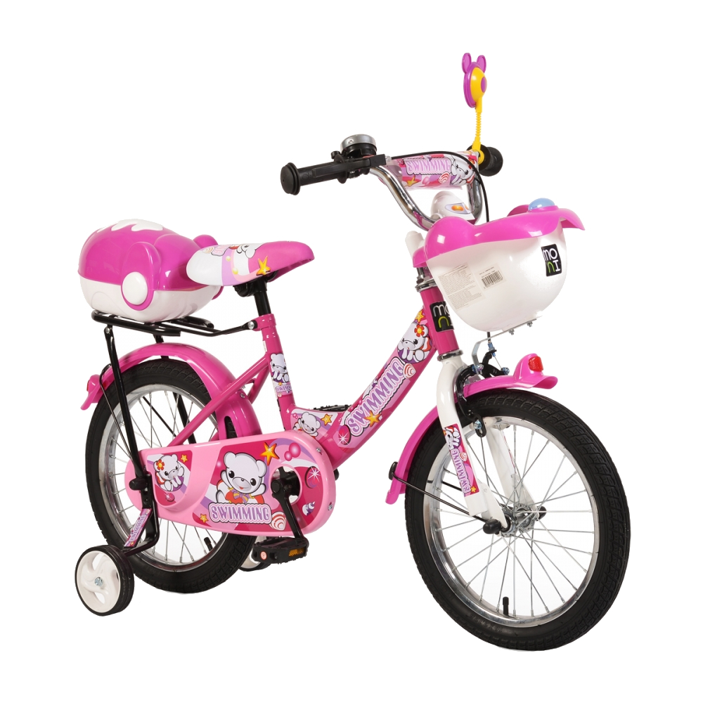 Bicicleta Moni Swimming Pink 16" cu accesorii - imagine 3