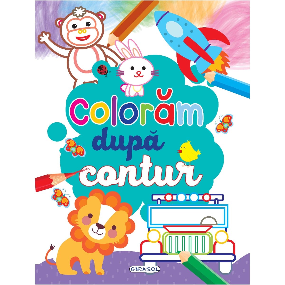 Carte de Colorat Girasol - După Contur