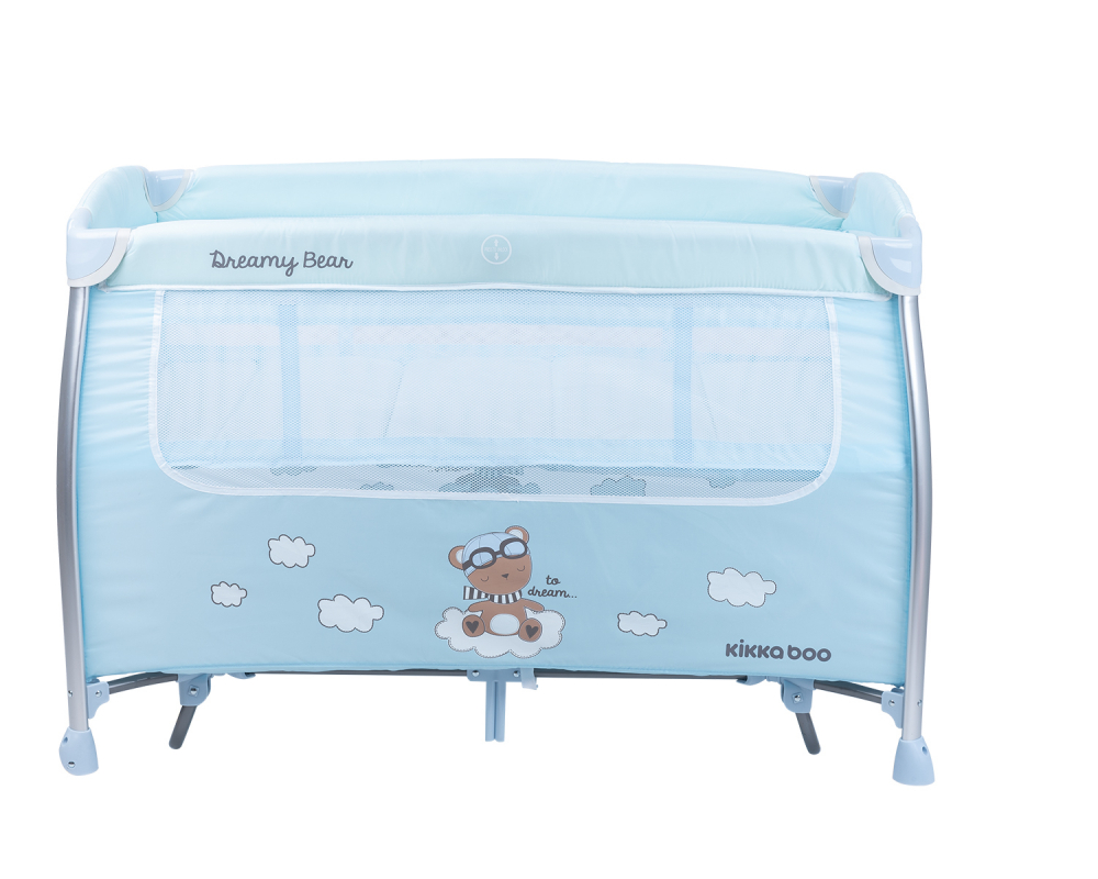 Patut KikkaBoo Dreamy Bear pliabil 2 nivele - imagine 8