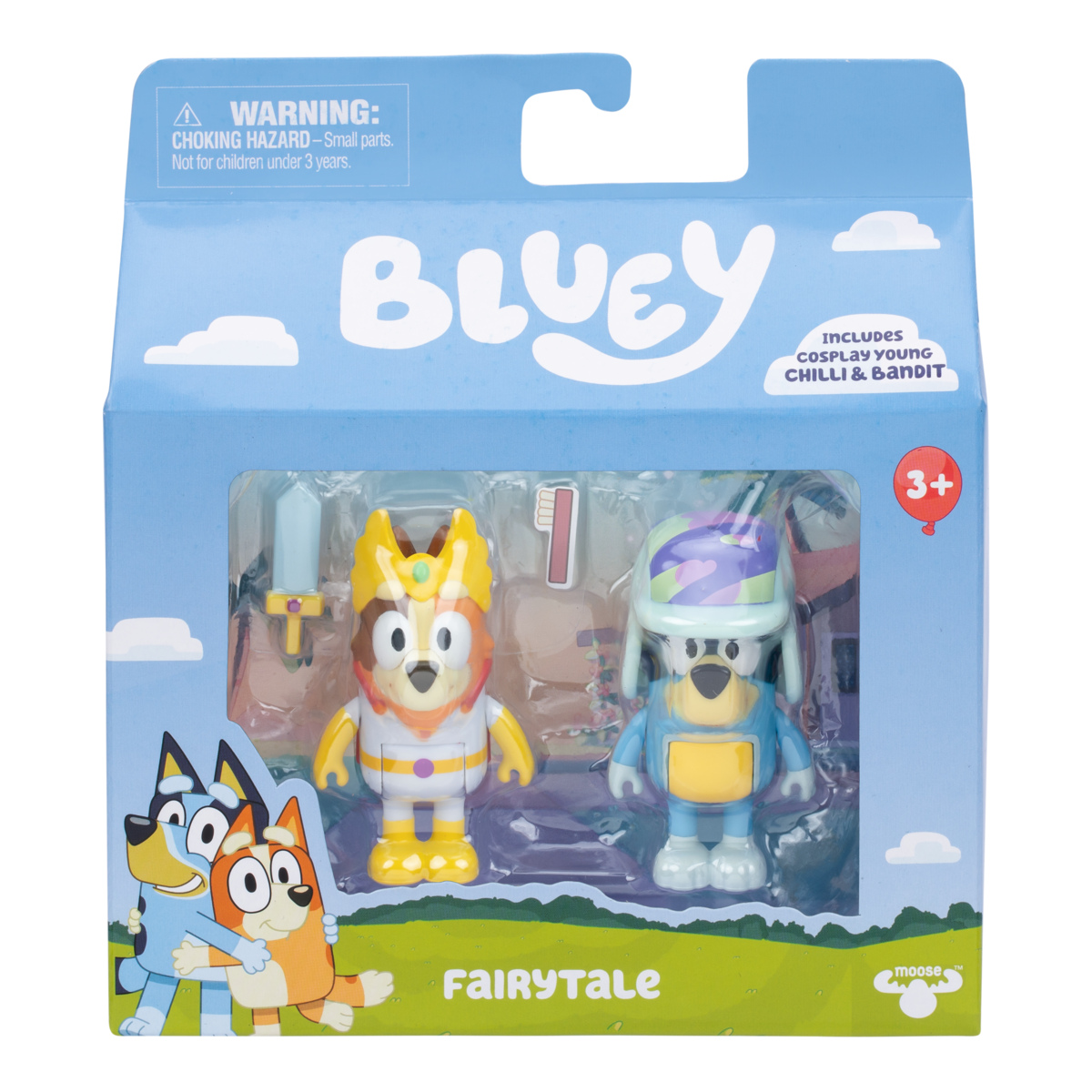Set 2 Figurine Bluey Fairytale - Chilli și Bandit