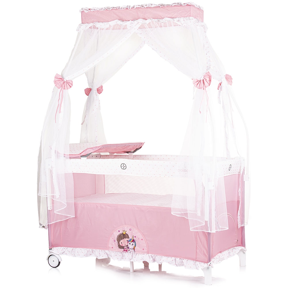 Patut pliabil Chipolino Palace Princess cu saltea
