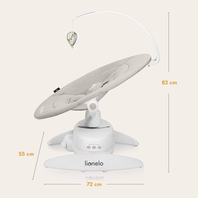 Balansoar Lionelo Iris 2in1, Electric, Bej - imagine 7