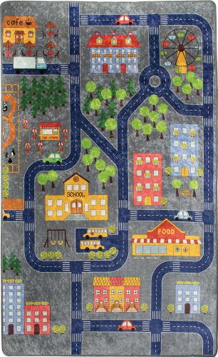 Covor antiderapant copii Chilai Home, Gri, 150x200 cm - imagine 4