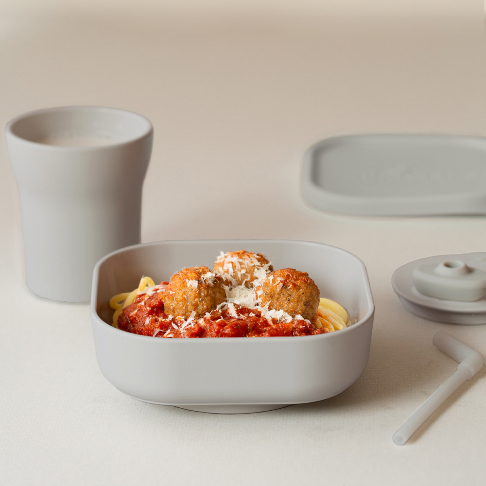 Set Miniware SipSnack 3 piese Grey - Diversificare Sigură - imagine 2