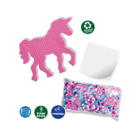 Set Green Beedz Unicorn | Margele Eco Calcat - imagine 2