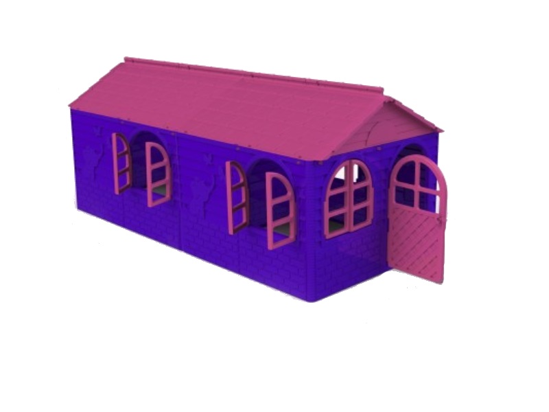 Casuta de joaca Mykids PinkViolet, exterior/interior - imagine 2