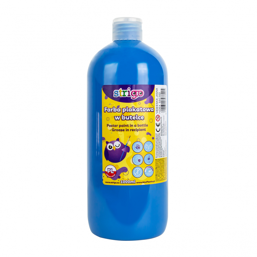 Guașă Strigo 1000ml Albastru Deschis