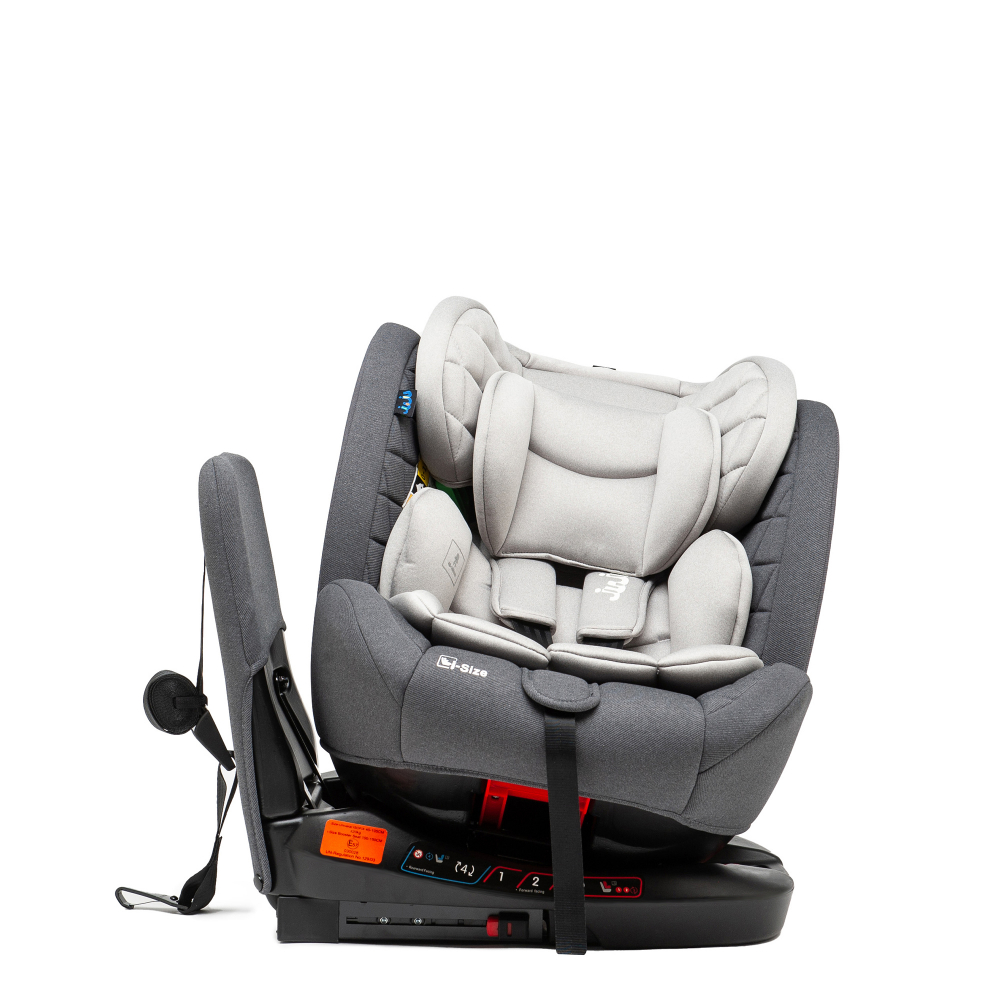 Scaun Juju Total 360 i-Size Gri Rotativ 0-12 ani
