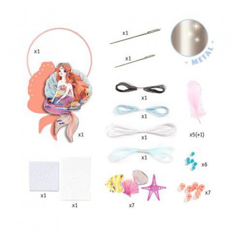 Set DIY Djeco Dreamcatcher Sirena | Creativ +7 Ani - imagine 2
