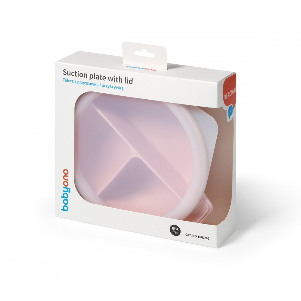 Farfurie Babyono cu Ventuza Roz - BLW - imagine 10