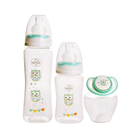 Set Hranire Minut Baby 2 Biberoane + Suzeta - imagine 5