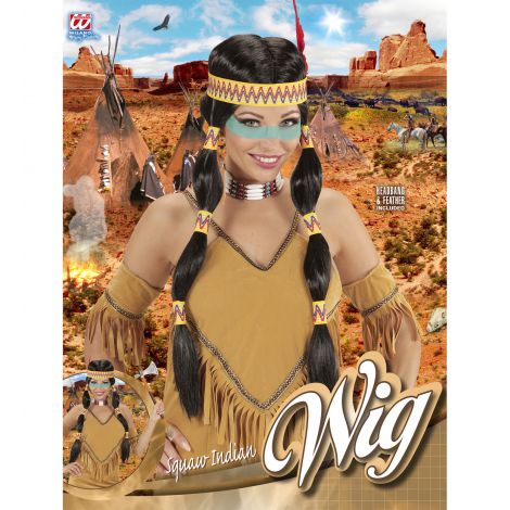 Peruca Indian cu Bentita Widmann - Look Autentic - imagine 2
