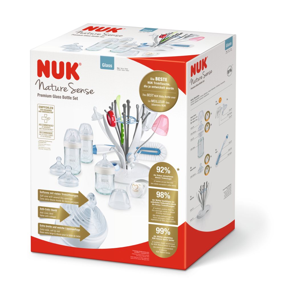 Set Nuk Premium Nature Sense, Biberoane Sticlă