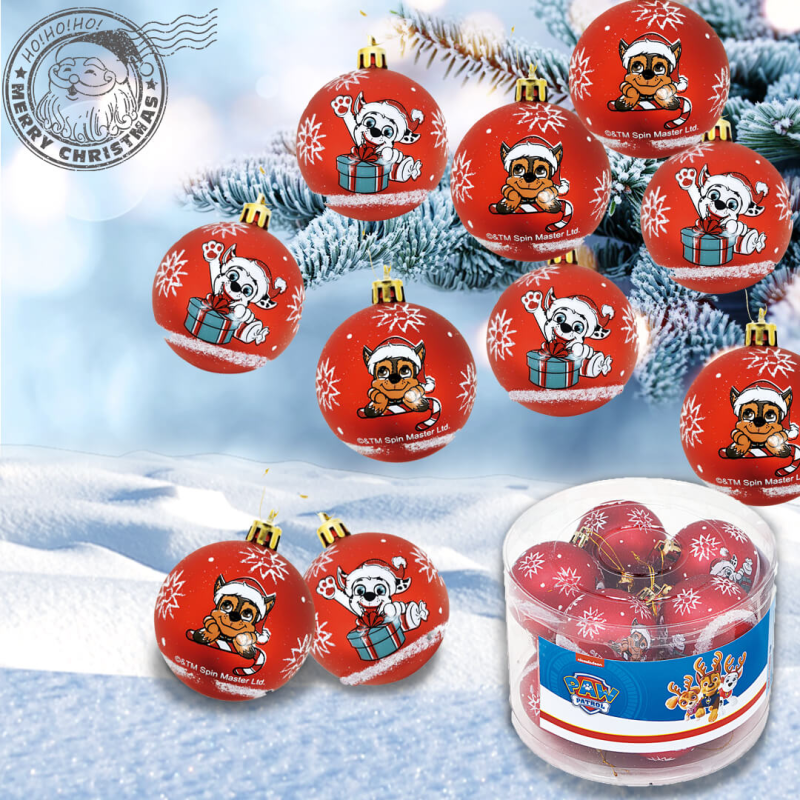 Set 10 Globuri Paw Patrol Disney 6 cm