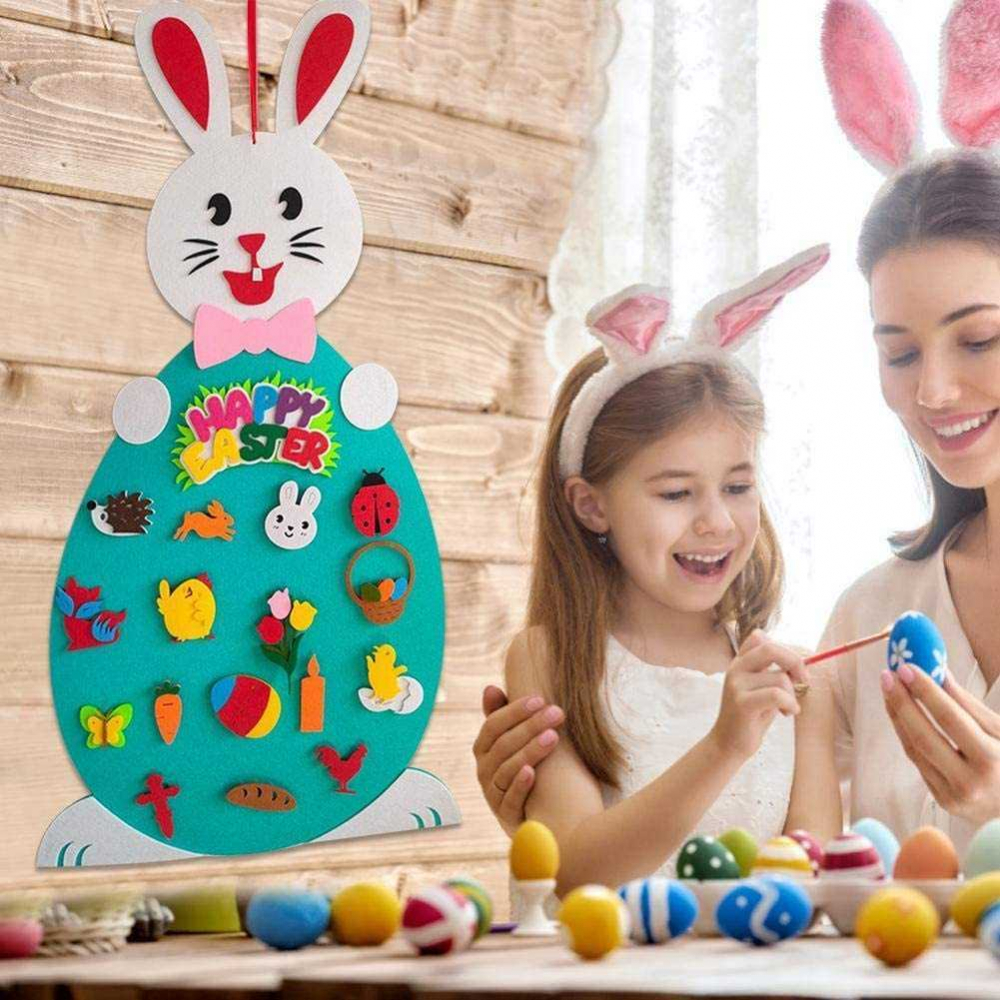 Iepuras fetru Bambinice - jucarie educativa 95cm - imagine 4