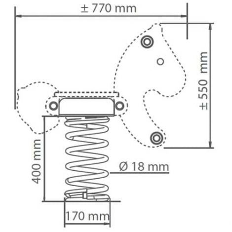 Balansoar Ponei KBT HDPE Beton | Sigur pentru Copii - imagine 4