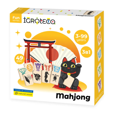 Joc Mahjong Lemn Igroteco - Dezvoltă Inteligența