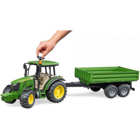 Bruder Tractor John Deere cu Remorcă Basculabilă - imagine 4