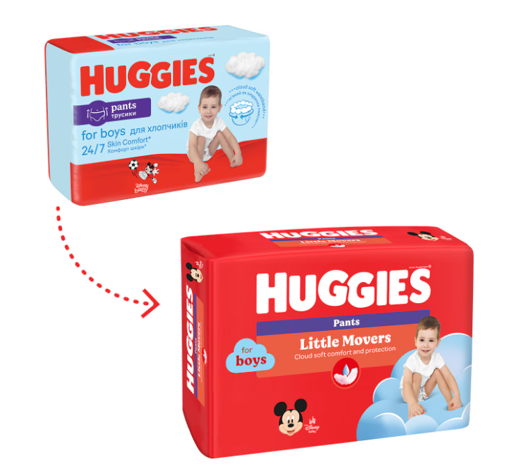 Scutece-Chilotel Huggies Boy 9-14kg, 72 buc - imagine 5