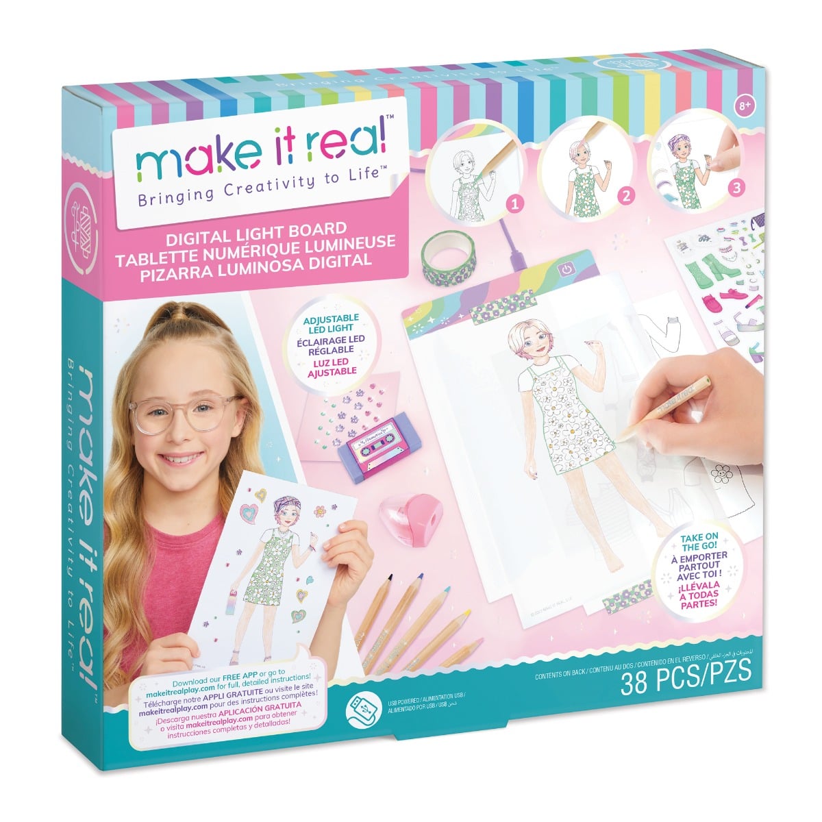 Tabla LED Make It Real, 38 piese