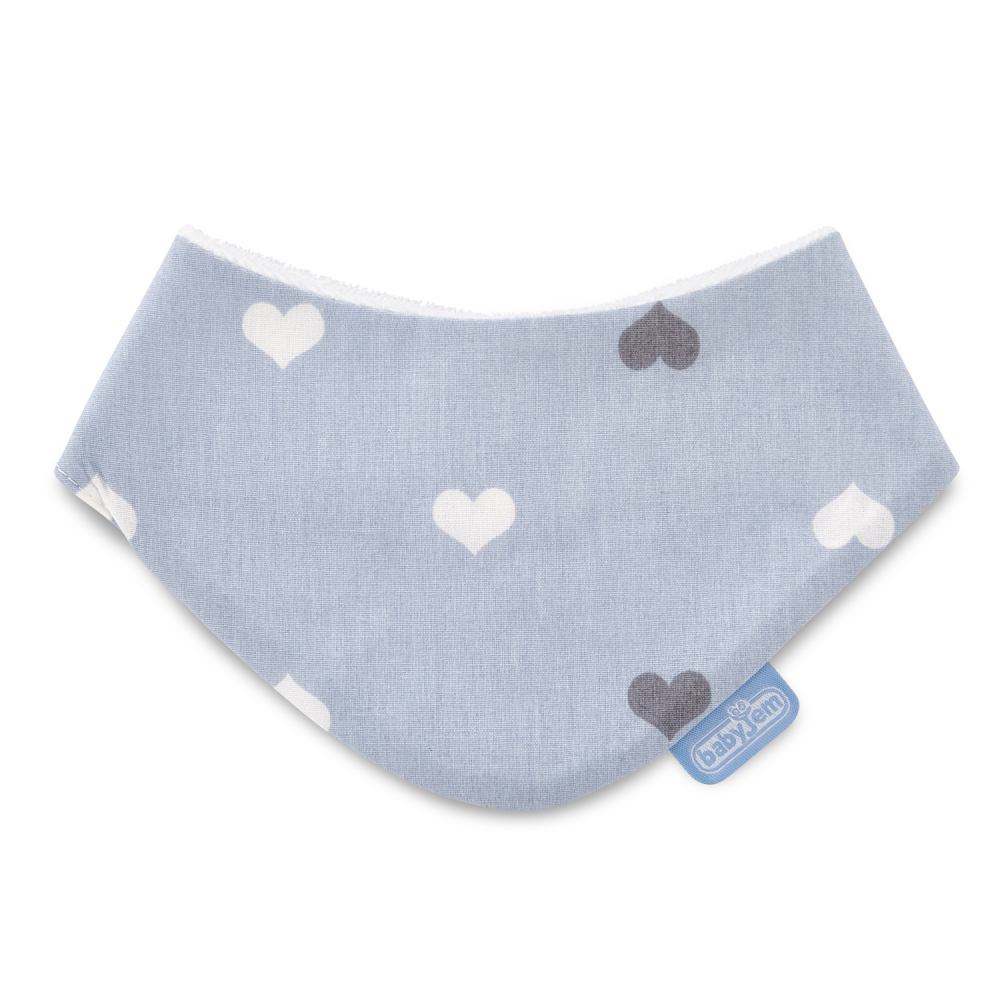 Baveta 2 fețe tip eșarfă BabyJem Scarf Blue - imagine 2