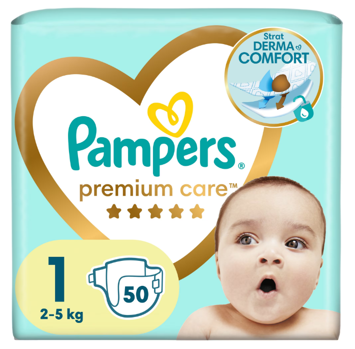 Scutece Pampers Premium Care M1, 2-5kg, 50 buc - imagine 10