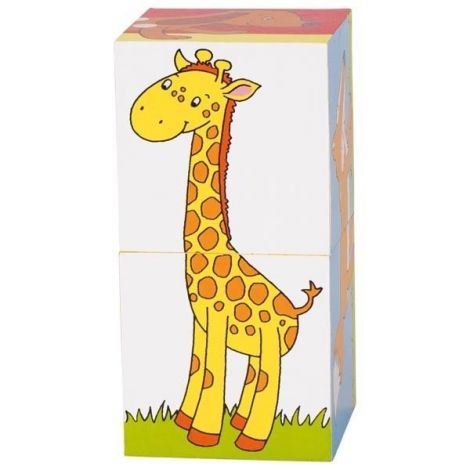 Cuburi Animale Goki | Jucarie Lemn Educativa