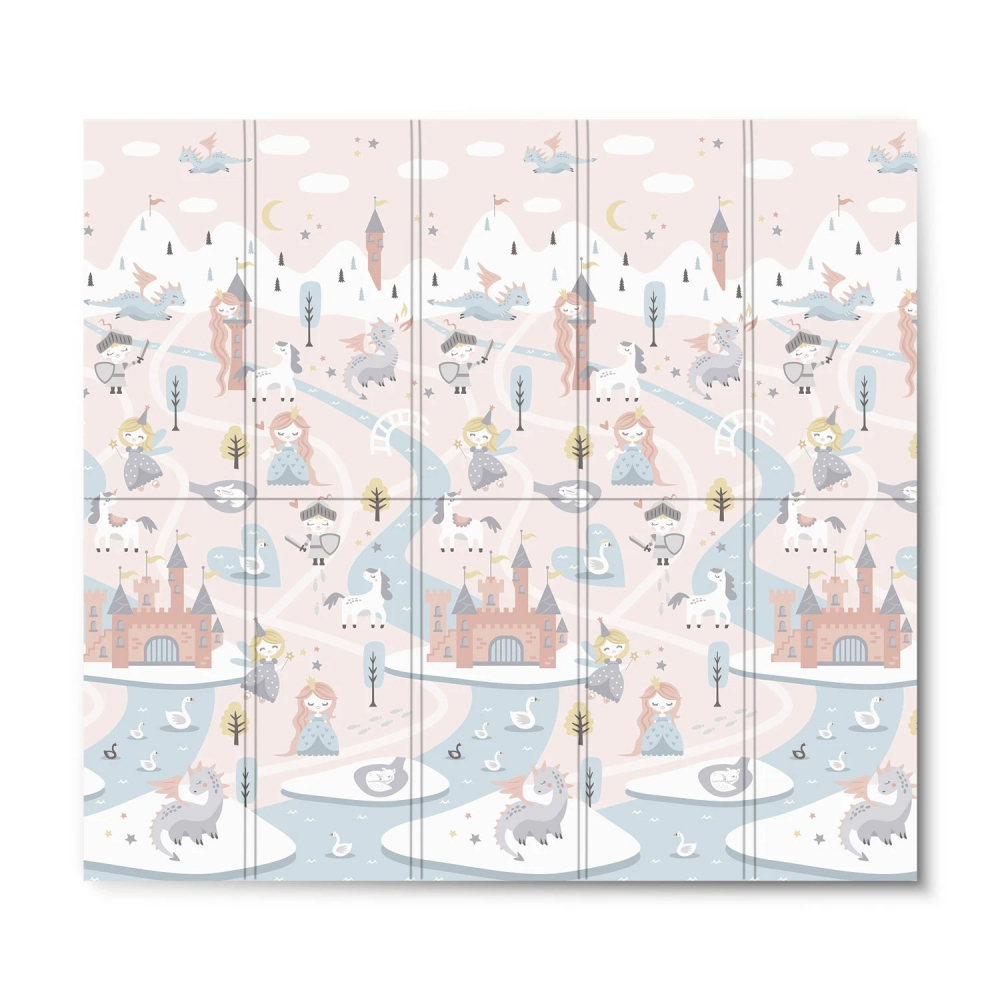 Covor joacă Nukido Pliabil XPE 200x180 cm Castelul Printesei - imagine 9