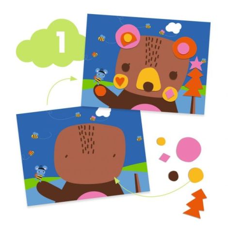 Djeco 6 Activitati Creativ Set Copii +18luni - imagine 4