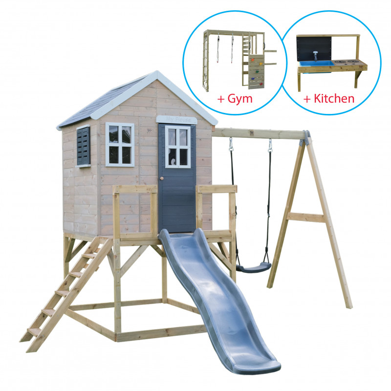 Casuta Gradina Grey Lodge Wendi cu Tobogan - imagine 6
