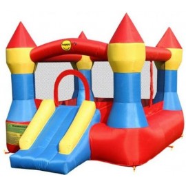 Castel Gonflabil Happy Hop 9017 cu Tobogan Albastru - imagine 3