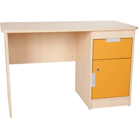 Birou Quadro Alb-Oranj Moje Bambino cu Depozitare