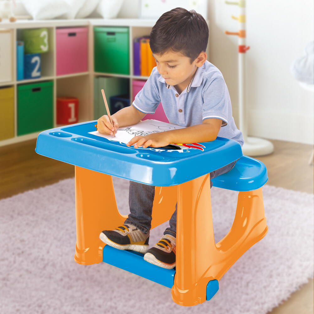 Masuta de studiu Hot Wheels cu scaun