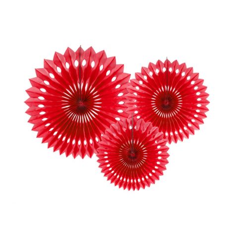 Rozete Rosii Carnaval | Party Deco, Set 3 Buc