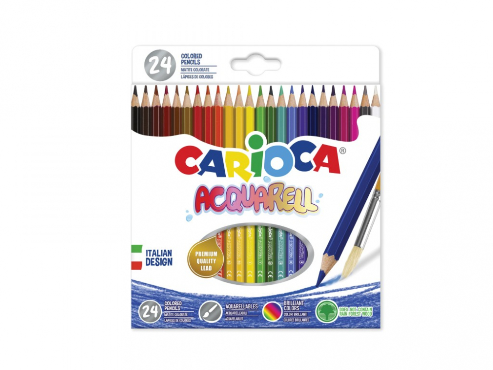 Set 24 Creioane Acuarelă Carioca Aquarelle