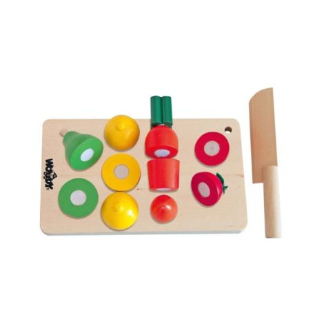 Woodyland - Jucarie lemn fructe de taiat educativa - imagine 2