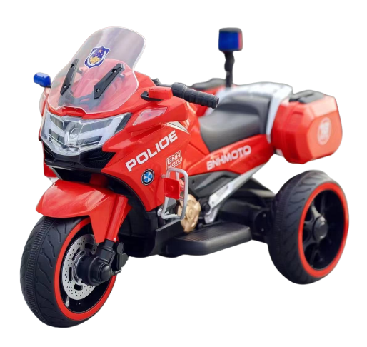 Motocicleta 3 roti Hollicy Police 6V Rosu