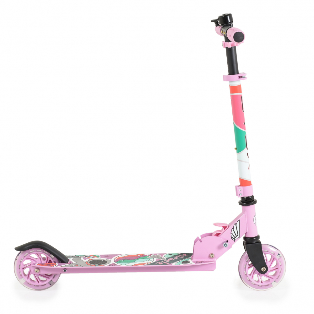 Trotineta Byox Miracle Pink Pliabilă cu Roti LED - imagine 7