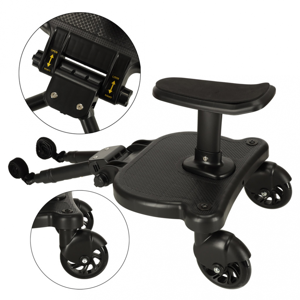 Platforma carucior Ikonka Black pentru al doilea copil - imagine 4
