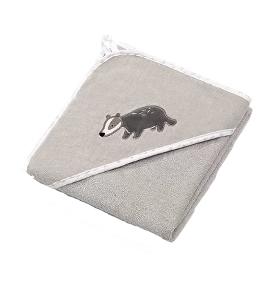 Prosop BabyOno cu gluga velur, Gri - imagine 2