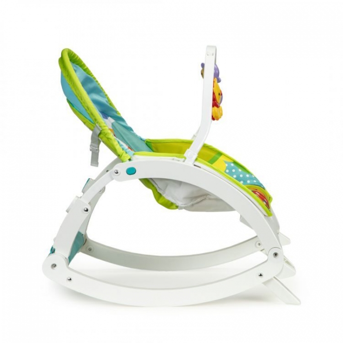 Fotoliu Balansoar 3 in 1 Ecotoys cu Vibrații Jungla - imagine 4