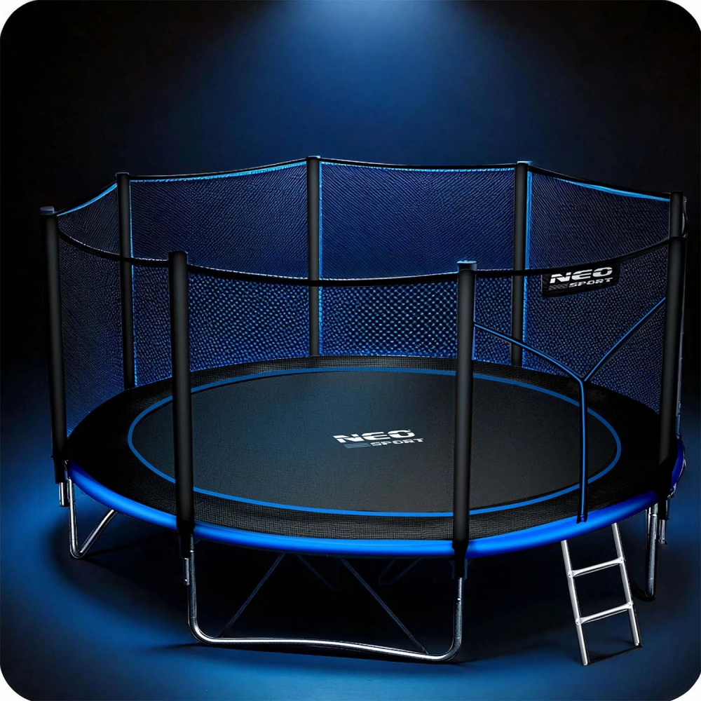 Trambulină Neo-Sport 374cm cu plasă siguranță - imagine 4