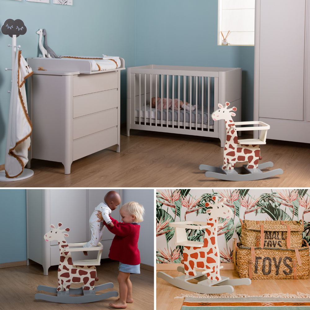 Balansoar Childhome Girafa pentru copii 12-30l - imagine 4