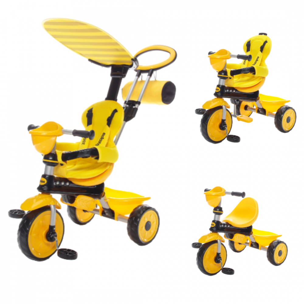Tricicleta Zopa ZooGo Bee 4 in 1, Reglabila - imagine 4