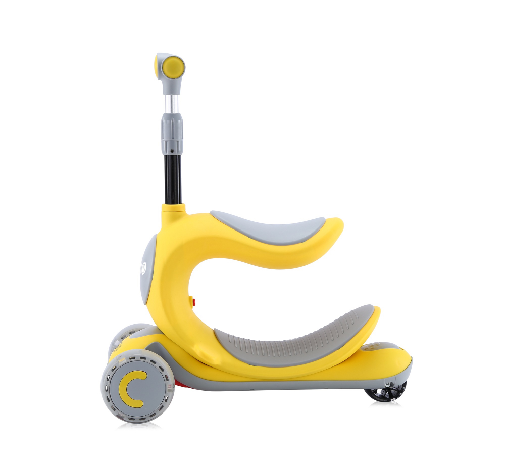 Lorelli Trio Yellow - Trotineta cu LED pentru copii
