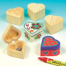 Cutiută Lemn Inimioara Baker Ross - DIY Decupaj - imagine 3